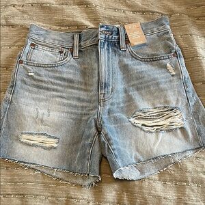 Madewell Women's “Relaxed Midi” Denim Shorts NWT